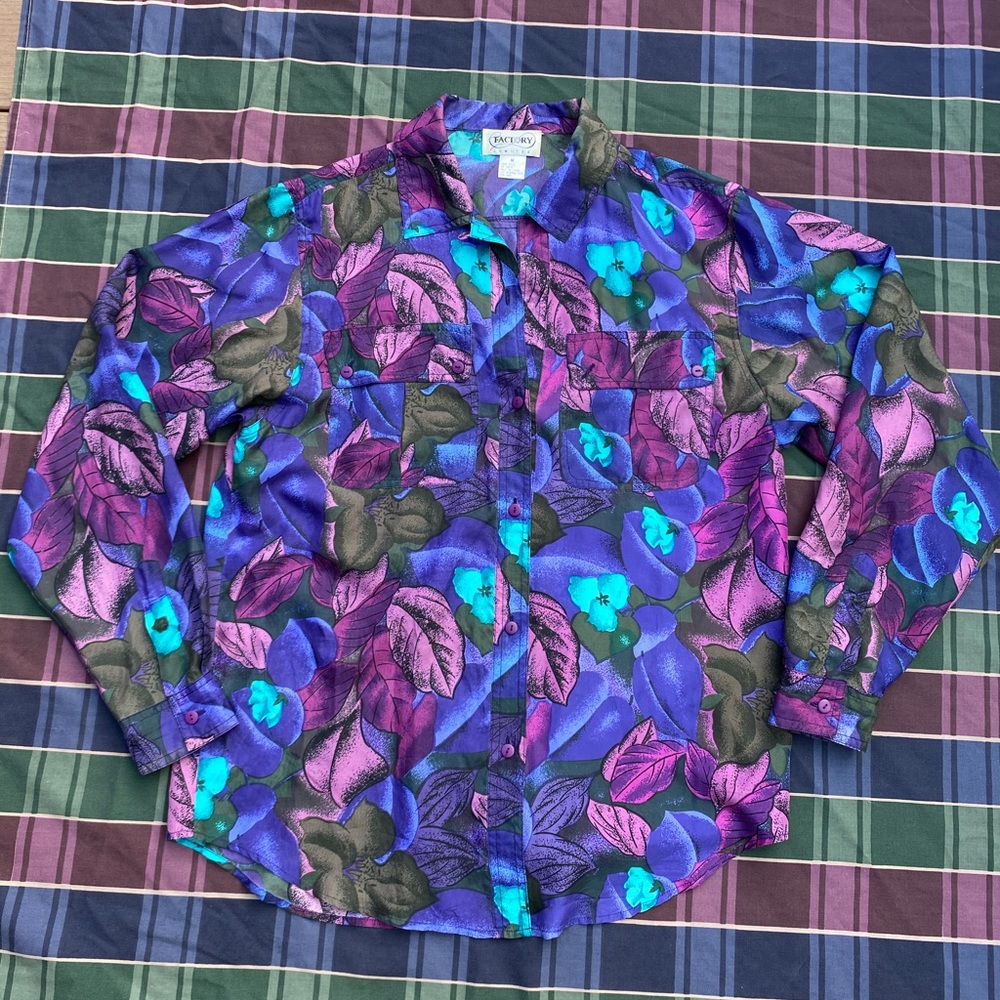 Vintage silk button down